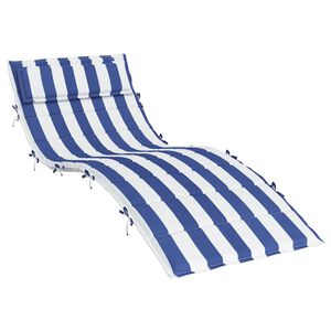 vidaXL Ligbedkussen gestreept 180x60x4 cm oxford stof blauw en wit