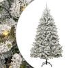 vidaXL Kunstmatige Inklapbare Kerstboom 300 LED's Groen en Wit 270 cm