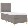 vidaXL LED Box Spring Bed met matras Taupe 80 x 200 cm Stof