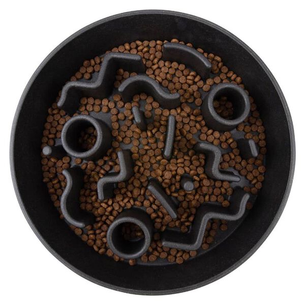 DISTRICT70 Slowfeeder voor honden 28 cm bamboe donkergrijs