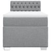 vidaXL Boxspring met matras stof lichtgrijs 80x200 cm