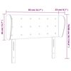 vidaXL Hoofdbord met randen 83x23x78/88 cm kunstleer grijs