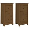 vidaXL Dressoirs 2 st 40x35x80 cm massief grenenhout honingbruin