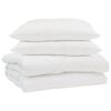 vidaXL Zomer Dekbed met kussen 3 pcs Wit Microfibre