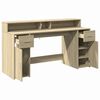 vidaXL Bureau met LED-verlichting 160x55x91 cm hout sonoma eikenkleur