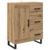 vidaXL Hoge kast Artisan Eiken 69,5 x 34 x 180 cm Bewerkt hout