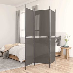 vidaXL Kamerscherm met 3 panelen 150x180 cm stof antracietkleurig