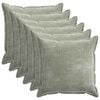 vidaXL Kussensloop 6 st HOUTEN Groen 55 x 55 cm Chenille Stof