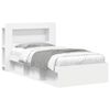 vidaXL Bedframe met opslag met hoofdeinde Wit 90 x 190 cm Bewerkt hout