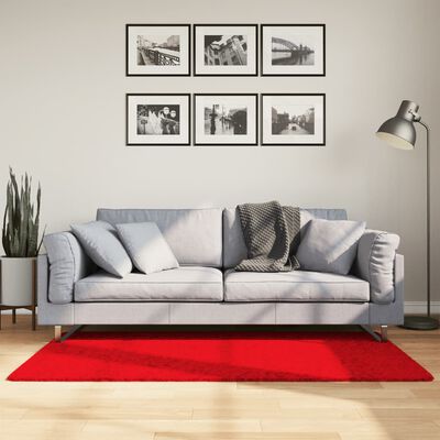 vidaXL Vloerkleed OVIEDO laagpolig 80x150 cm rood