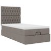 vidaXL Ottoman bed met matras en LED's 80x200cm stof taupe
