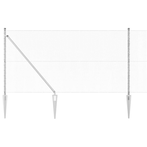 vidaXL Afrasteringspaal Zilver 100 x 1 m (13 mm gaas) Staal