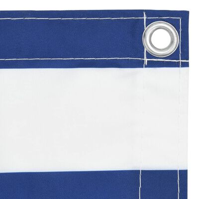 vidaXL Balkonscherm 90x600 cm oxford stof wit en blauw