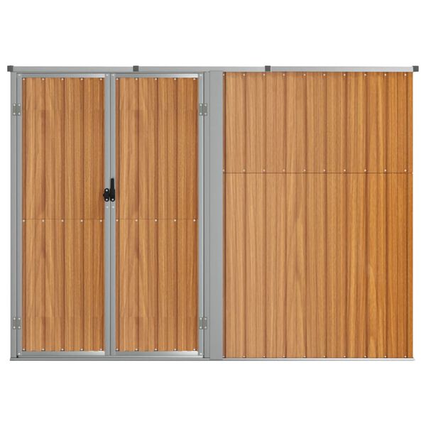 vidaXL Tuinschuur 225x89x161 cm gegalvaniseerd staal bruin