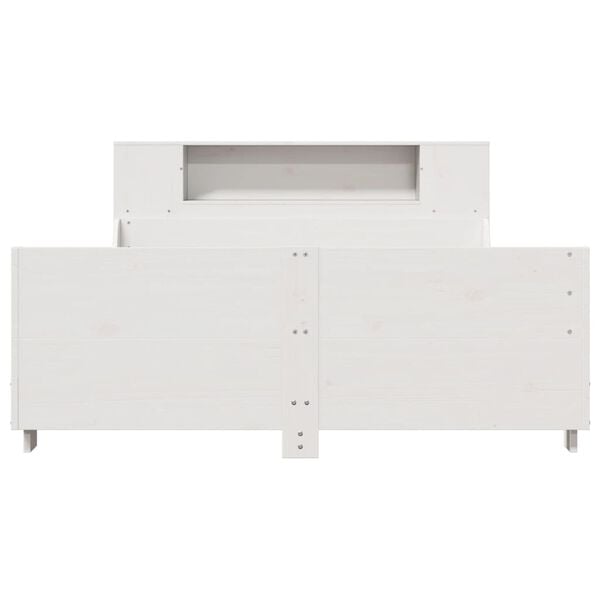 vidaXL Bedframe zonder matras massief grenenhout wit 120x190 cm