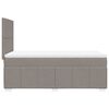 vidaXL Boxspring met matras stof taupe 80x200 cm