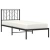 vidaXL Bedframe met hoofdbord metaal zwart 80x200 cm