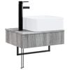 vidaXL Wandgemonteerde Wastafel Grijs Sonoma 50 x 41 x 39 cm