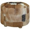 vidaXL Poef rond 50x50x45 cm geitenleer