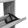 vidaXL Schoenenkast met spiegel 5-laags 63x17x169,5 cm grijs sonoma