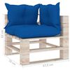 vidaXL 5-delige Loungeset met kussens pallet grenenhout