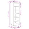 vidaXL Schoenenkast 30x34x105 cm massief grenenhout wit