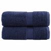 vidaXL Premium washandjes SOLUND 2 stuks marineblauw 30x30 cm 600 g/m&sup2;