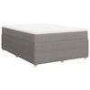 vidaXL Boxspring met matras stof taupe 140x200 cm