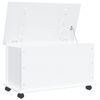 vidaXL Opbergkist met wielen ALTA 73x39,5x43 cm massief grenenhout wit
