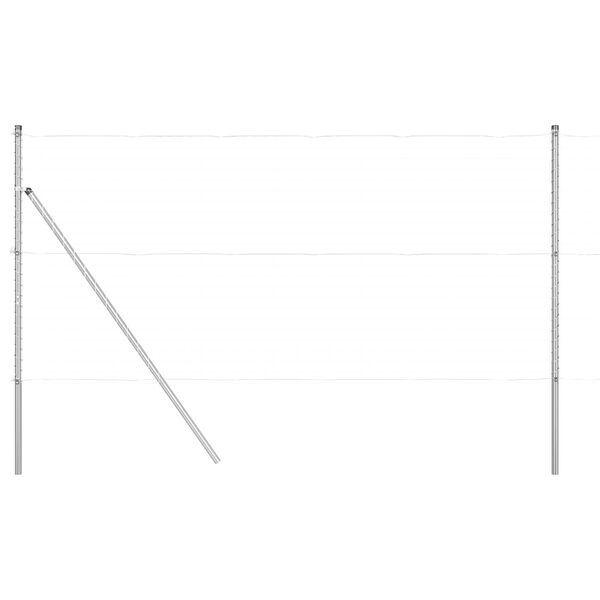 vidaXL Afrasteringspaal 52 pcs Grijs 3,2 x 3,2 x 170 cm