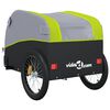 vidaXL Fietstrailer 45 kg ijzer zwart en groen