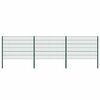 vidaXL Schuttingpaneel met palen ijzer 522x120 cm groen