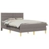 vidaXL Bedframe met matras met hoofdeinde Taupe 140 x 200 cm Stof