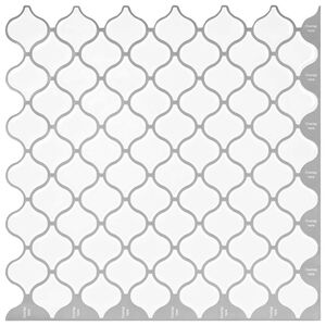 vidaXL Lanturn Tegel 10 st Wit 27 x 27 cm Polyurethaan en PET