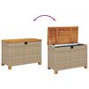 vidaXL Tuinbox 80x40x48 cm poly rattan en acaciahout beige