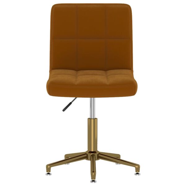 vidaXL Eetkamerstoelen draaibaar 2 st fluweel bruin