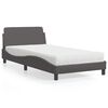 vidaXL Bed met matras "Dover" kunstleer grijs 100x200 cm
