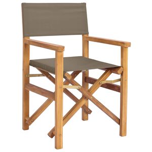 vidaXL Eetkamerstoel Bruin en Taupe 56 x 54 x 87 cm Massief Teakhout