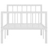vidaXL Bedframe metaal wit 90x200 cm