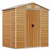 vidaXL Tuinschuur 191x130x198 cm gegalvaniseerd staal lichtbruin