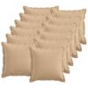 vidaXL Kussensloop 12 pcs HOUTEN Cr&egrave;mekleurig 40 x 40 cm Faux Linnen