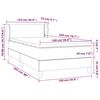 vidaXL Boxspring met matras fluweel lichtgrijs 100x200 cm