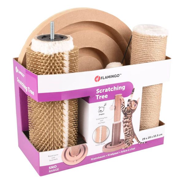 FLAMINGO Kattenmeubel Ayla 29x29x53,5 cm cr&egrave;mekleurig