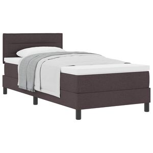 vidaXL Boxspringbed met hoofdeinde Donkerbruin 80 x 200 cm Stof