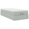 vidaXL Ottoman bed met matras 80x200cm fluweel lichtgrijs
