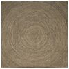 vidaXL Vloerkleden Naturel en Zwart 240 x 240 cm Jute