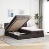 vidaXL Ottoman bed met matrassen 160x200cm stof donkerbruin