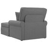 vidaXL Chaise Lounge met Rok Donkergrijs 91 x 157 x 91 cm Stof