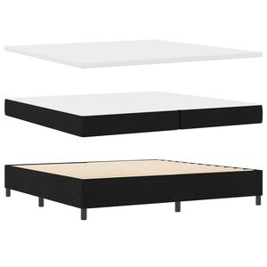 vidaXL Boxspring bed met matras met LED Zwart 200 x 200 cm Stof