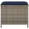 vidaXL Tuinkrukken 4 st met kussens 40x40x35 cm poly rattan grijs